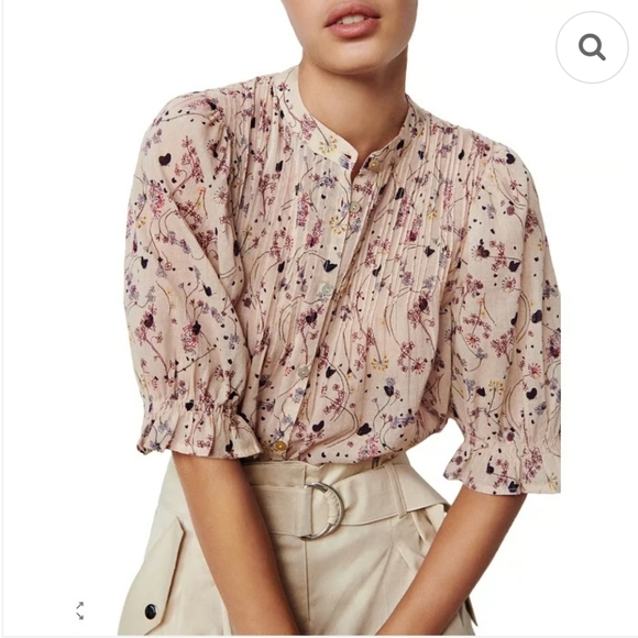 ba&sh Tops - ba&sh Blouna Cotton Floral Printed Top Boho Cotton 2